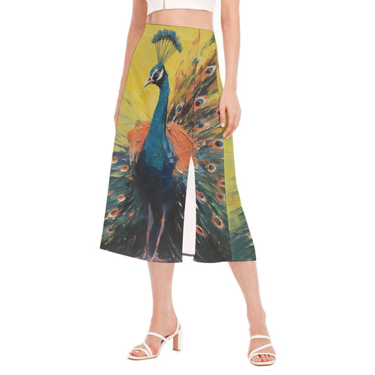 All-Over Print Women's High Slit Long Skirt