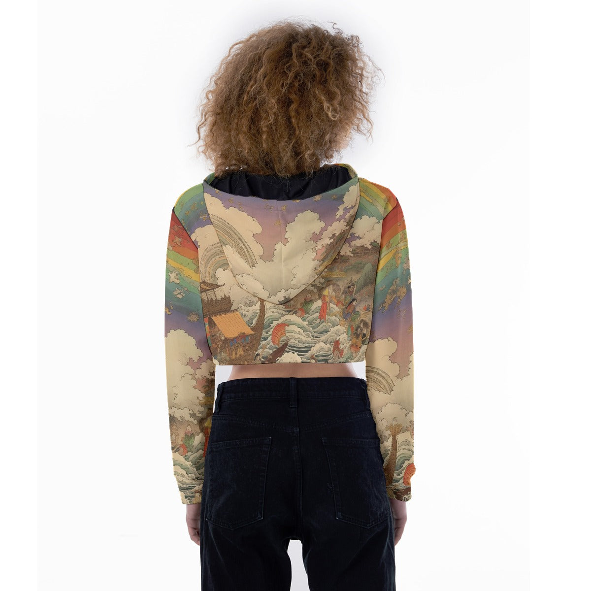 All-Over Print Women's Crop Top Hoodie