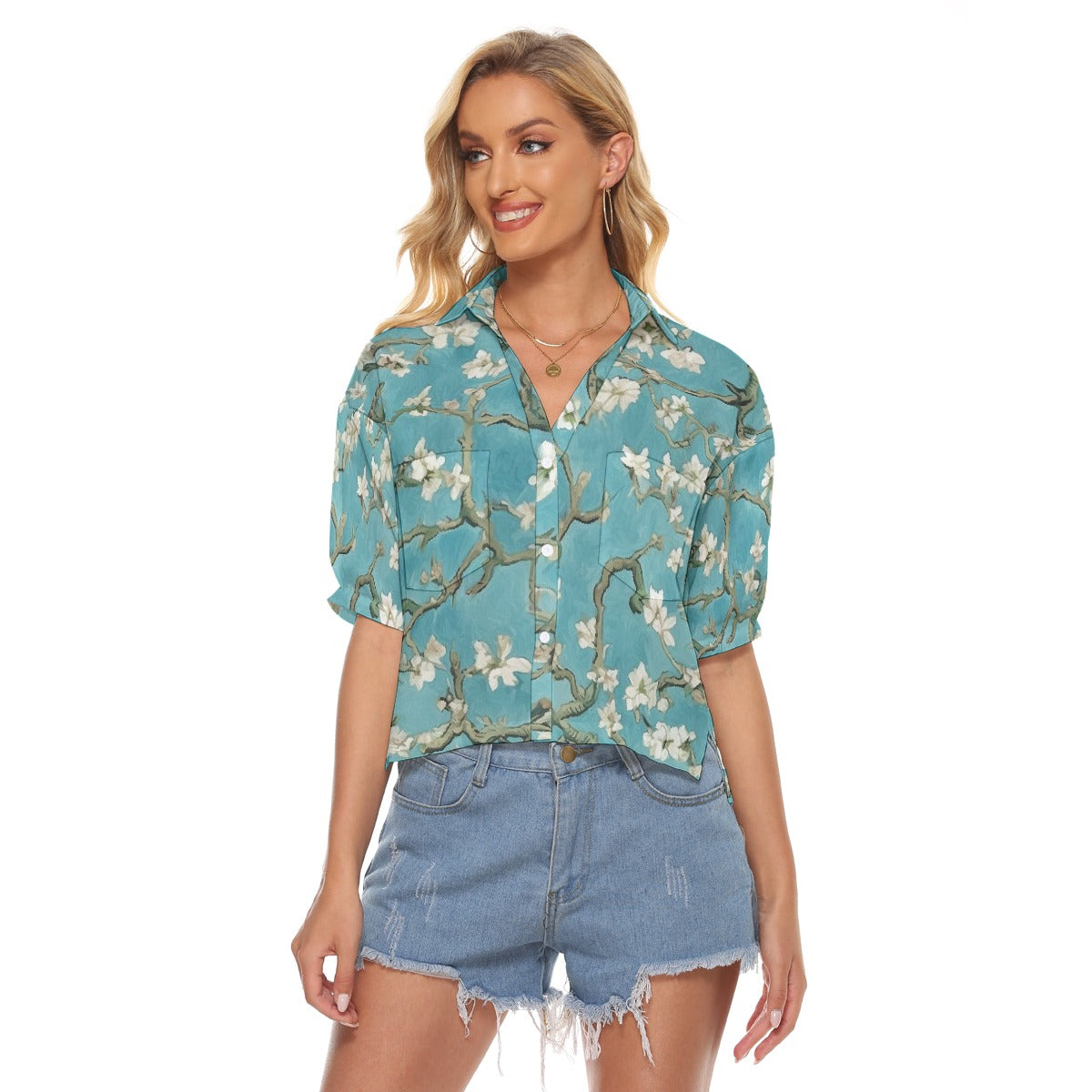 All-Over Print Women's V-neck Shirts