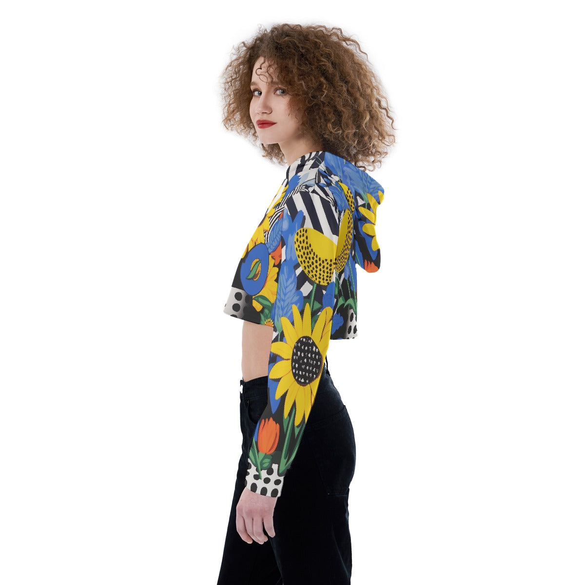 All-Over Print Women's Crop Top Hoodie