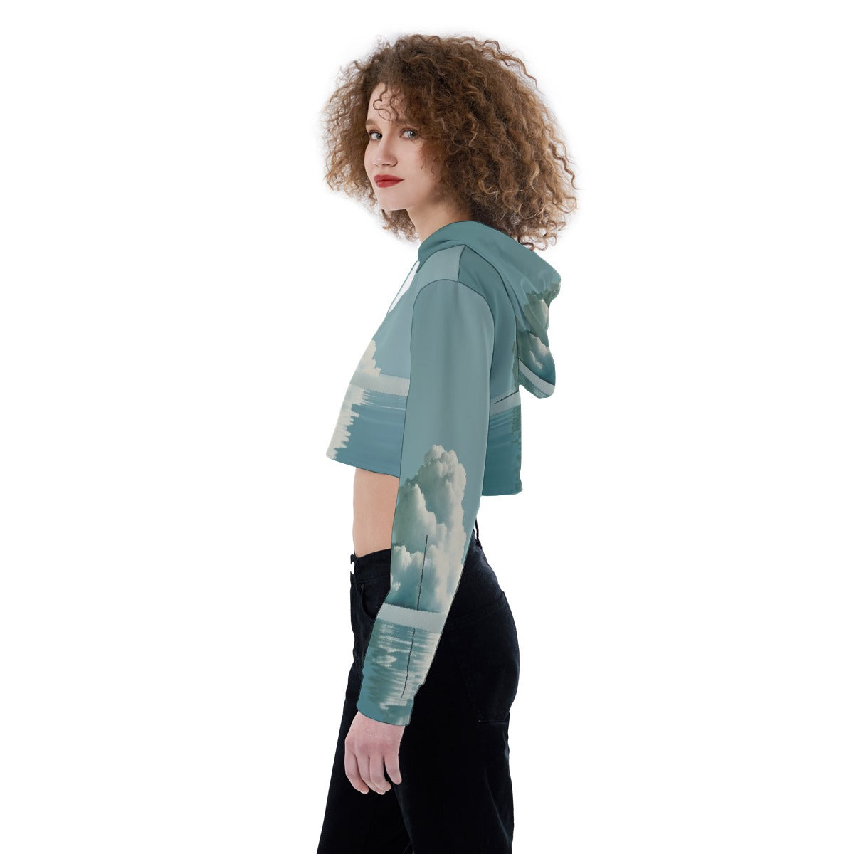 All-Over Print Women's Crop Top Hoodie