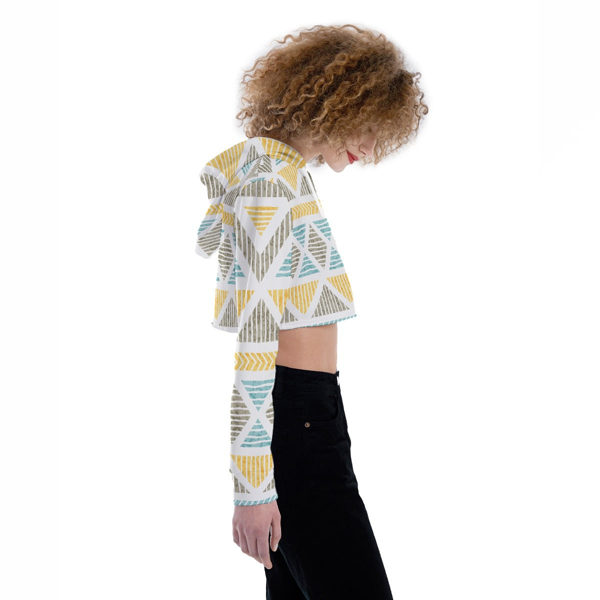 All-Over Print Women's Crop Top Hoodie