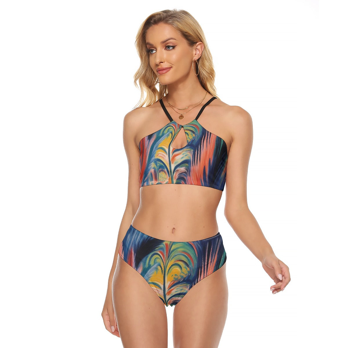 All-Over Print Women's Cami Keyhole One-piece Swimsuit