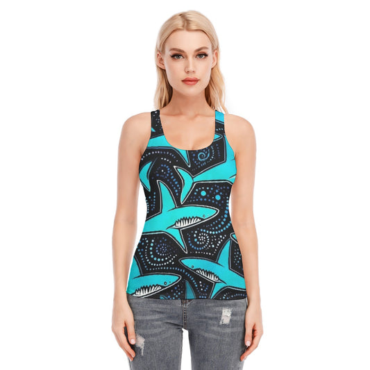 All-Over Print Women's Racer Vest | 190GSM Cotton