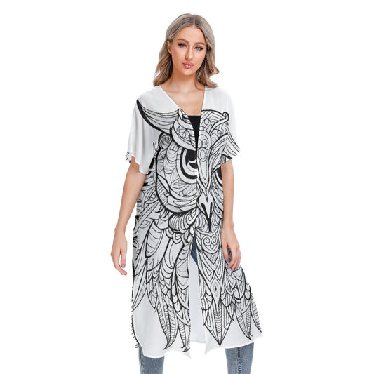 All-Over Print Women's Short Sleeve Cardigan