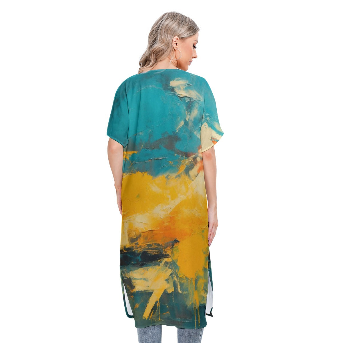 All-Over Print Women's Short Sleeve Cardigan