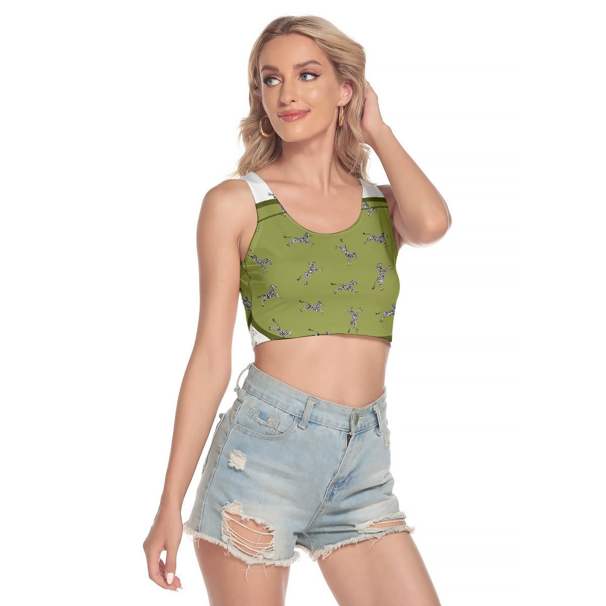 All-Over Print Women's Sport Crop Tank Top