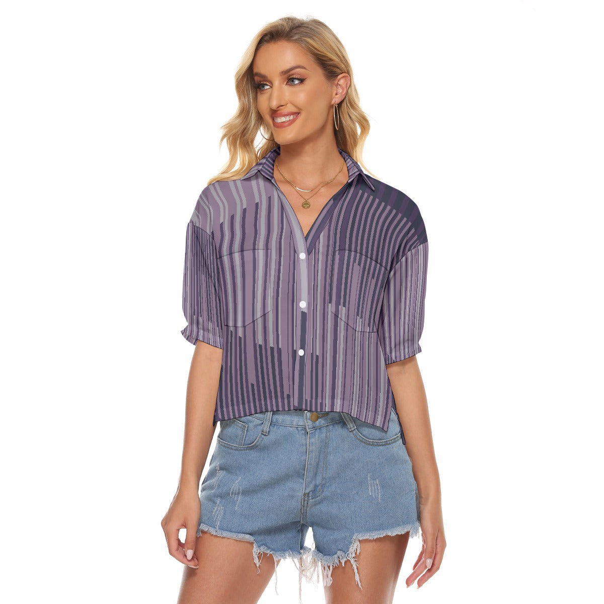 All-Over Print Women's V-neck Shirts