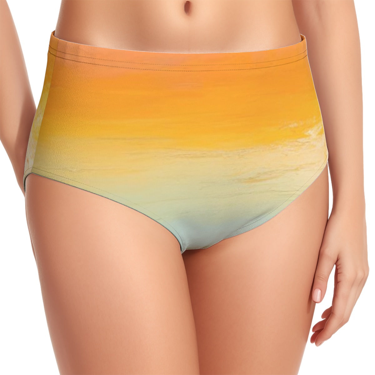 All-Over Print Women's Swimsuit Set With Halter