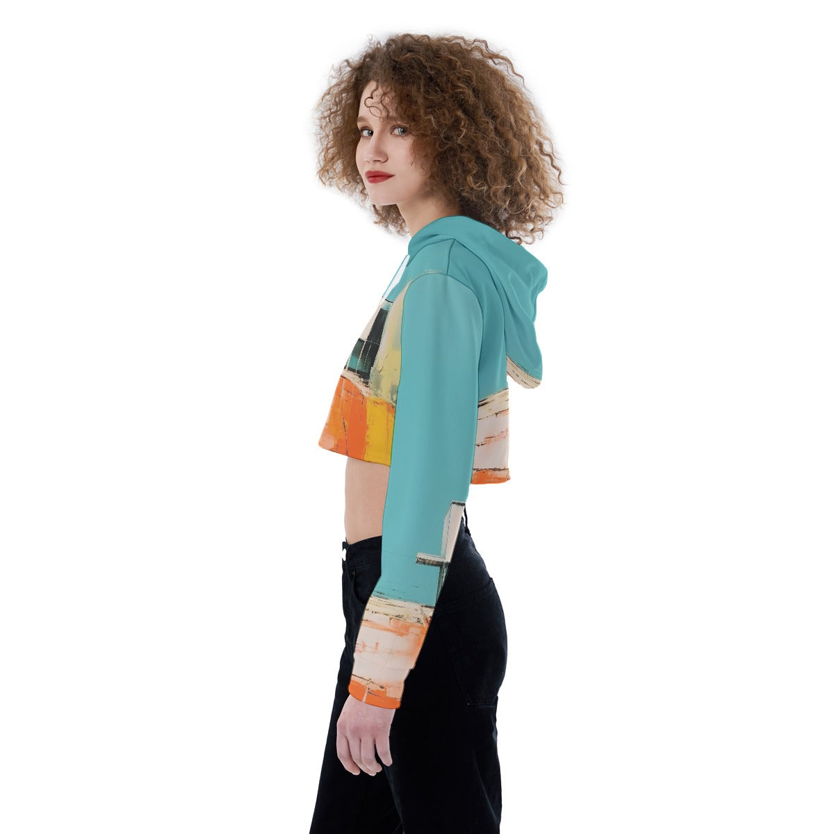 All-Over Print Women's Crop Top Hoodie
