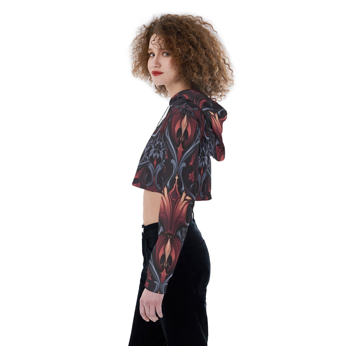 All-Over Print Women's Crop Top Hoodie