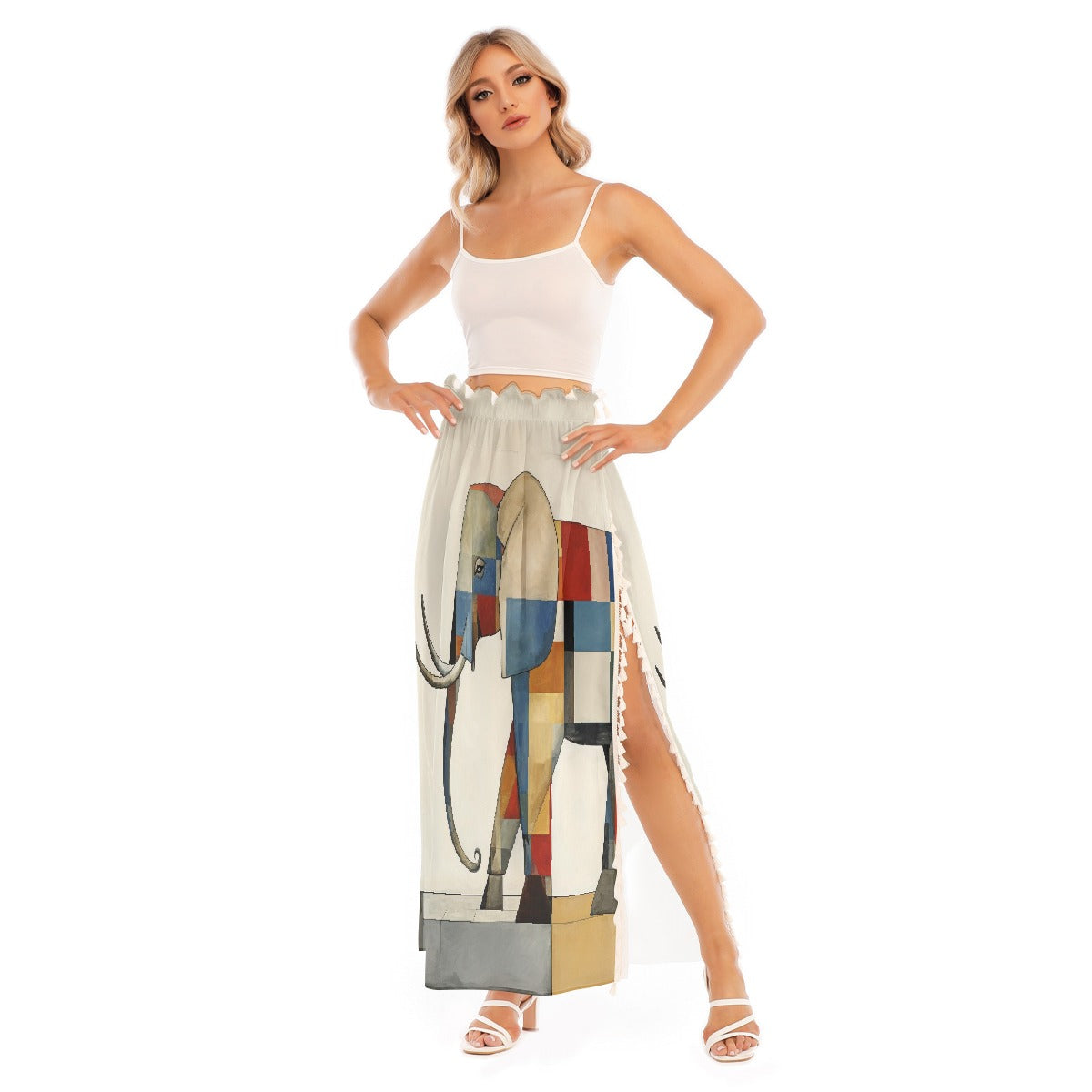 All-Over Print Women's Side Split Skirt