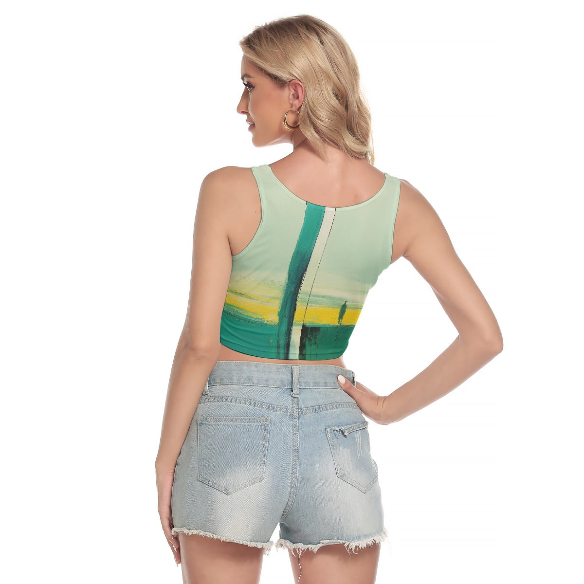 All-Over Print Women's Sport Crop Tank Top