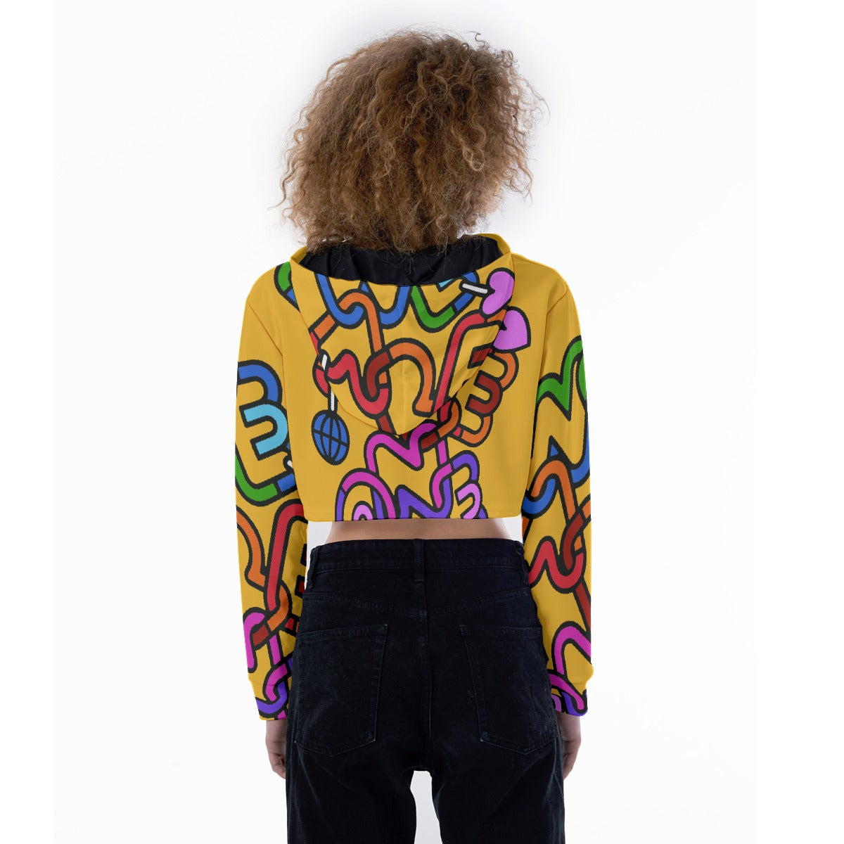 All-Over Print Women's Crop Top Hoodie