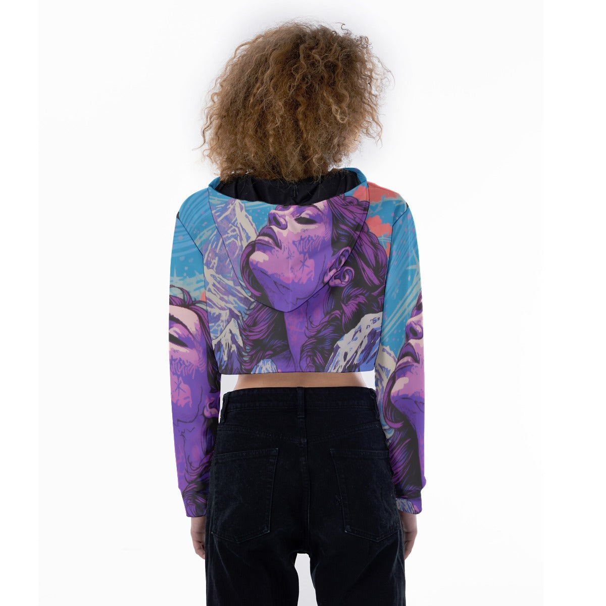 All-Over Print Women's Crop Top Hoodie
