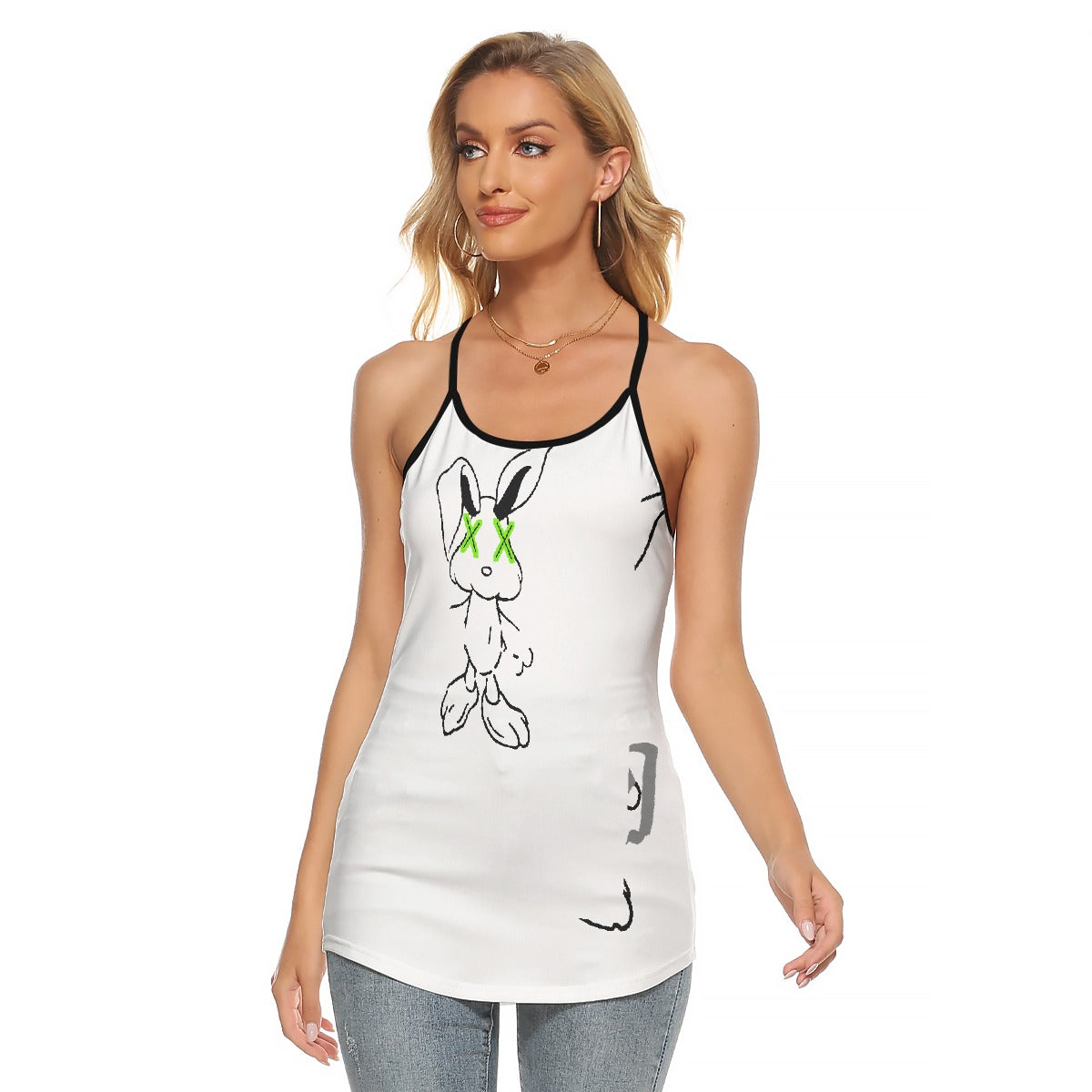 All-Over Print Women's Criss-Cross Open Back Tank Top