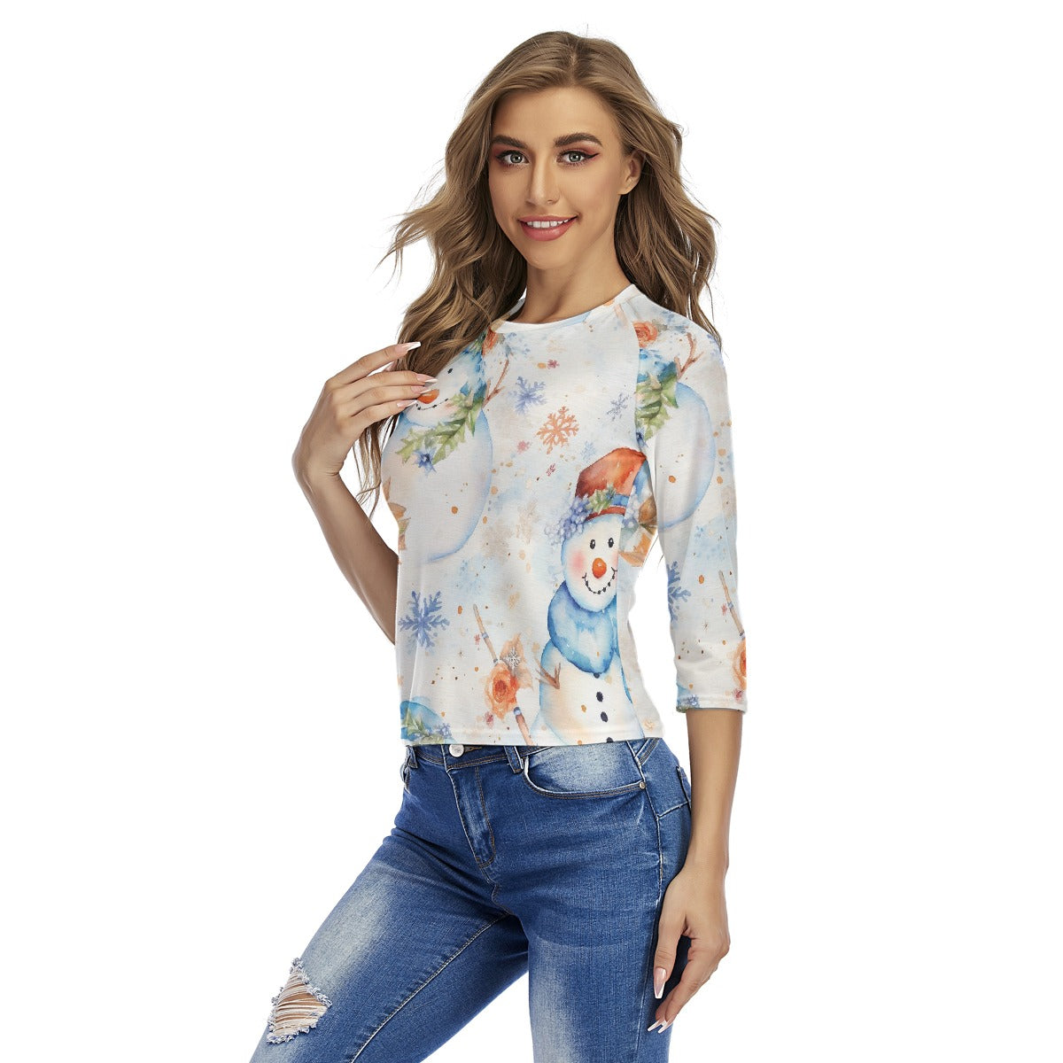 All-Over Print Women's Raglan Sleeves T-shirts