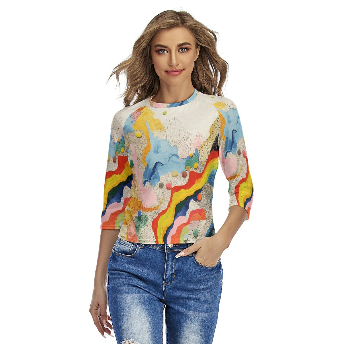 All-Over Print Women's Raglan Sleeves T-shirts