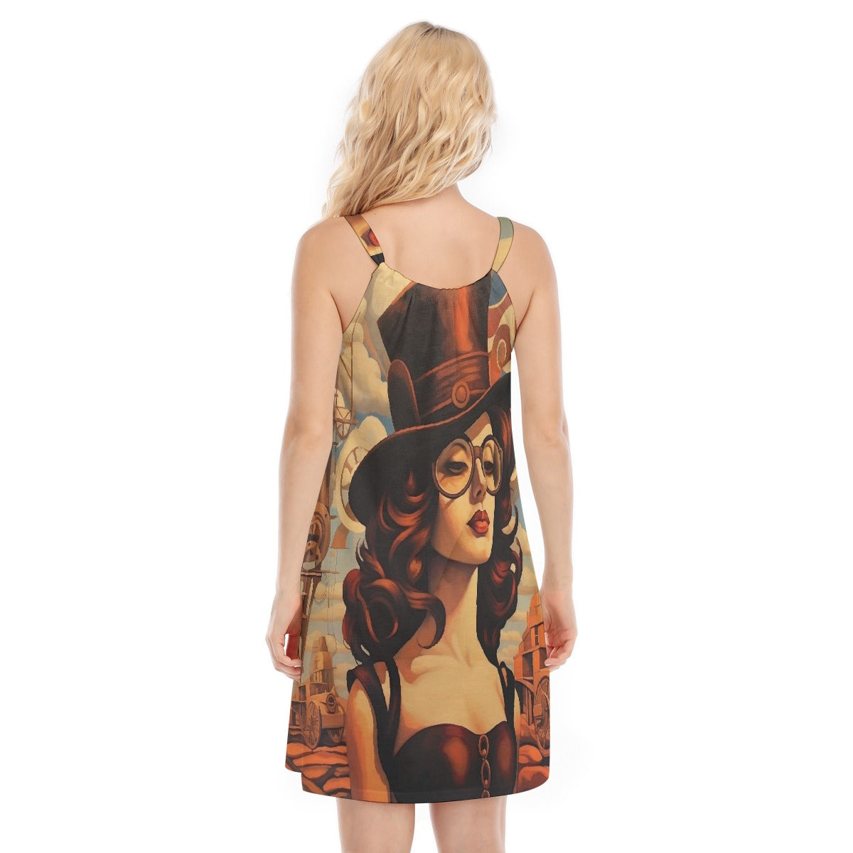 All-Over Print Women's O-neck Cami Dress