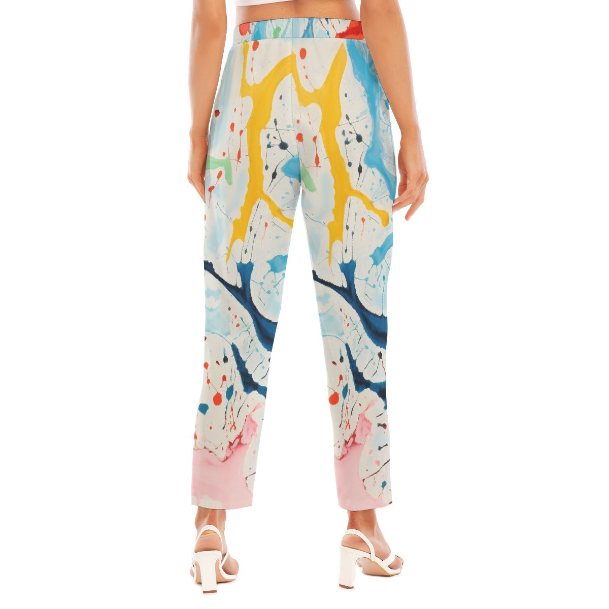 All-Over Print Women's Loose Straight-leg Pants