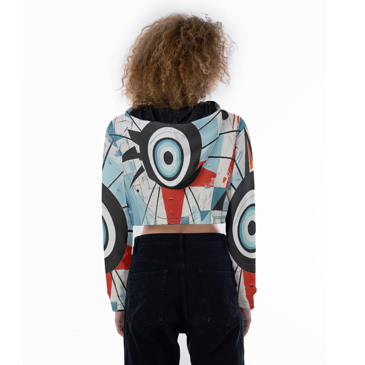 All-Over Print Women's Crop Top Hoodie