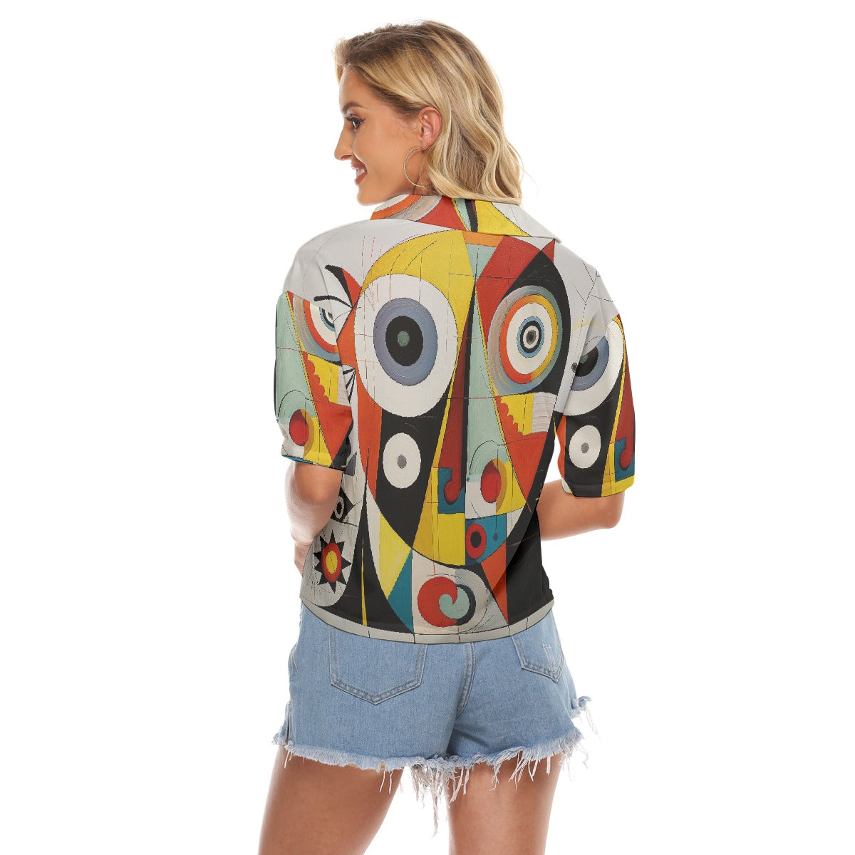 All-Over Print Women's V-neck Shirts