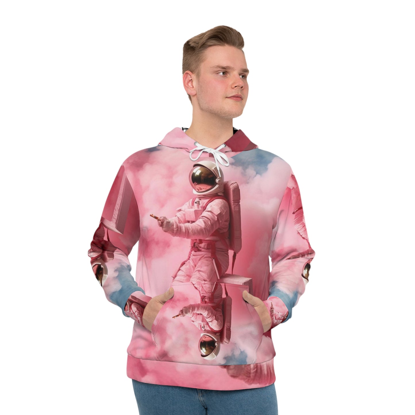 Men's Hoodie - Pink Astro Clouds